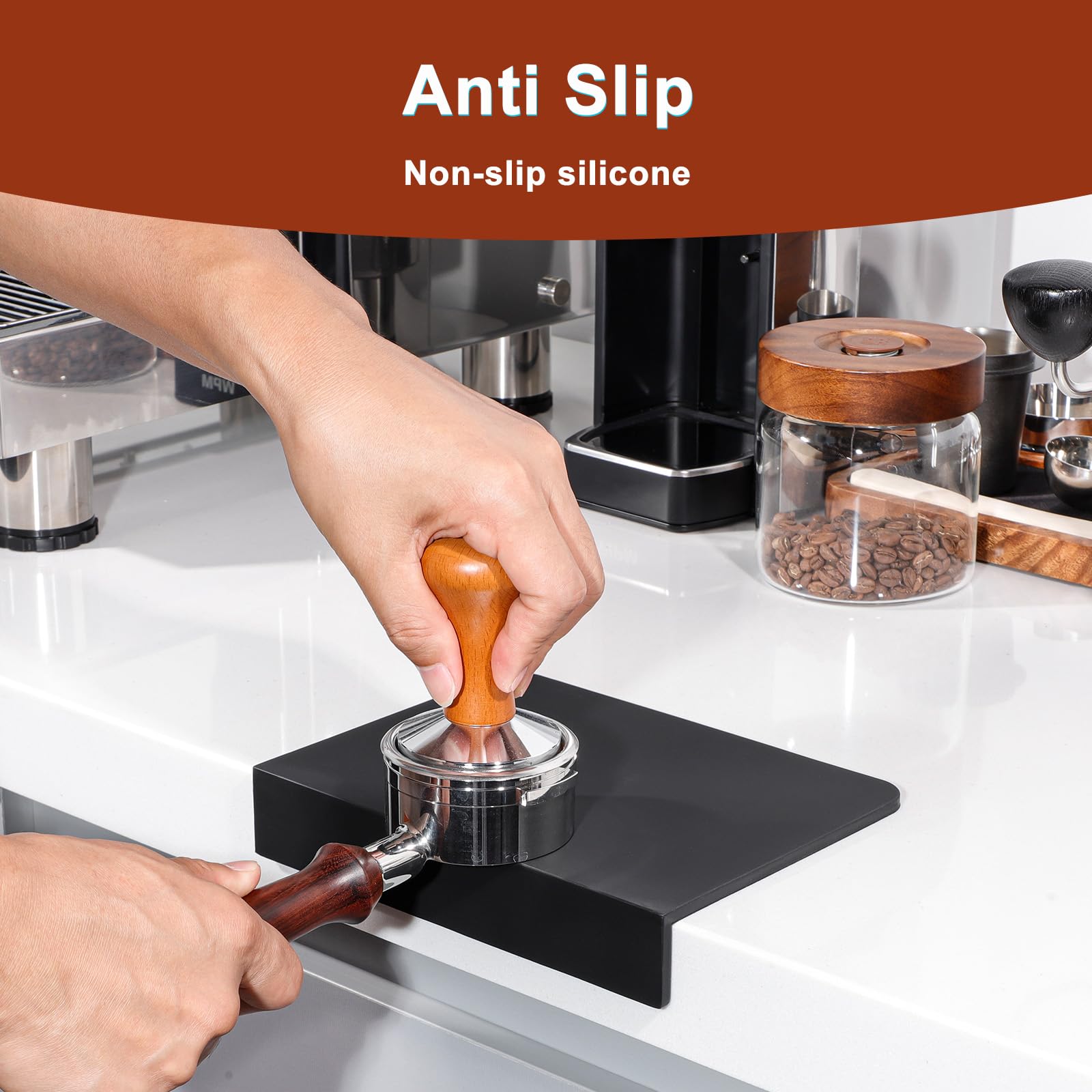 Non-slip base of ANLEULIT tamping mat keeps surface safe during tamping.