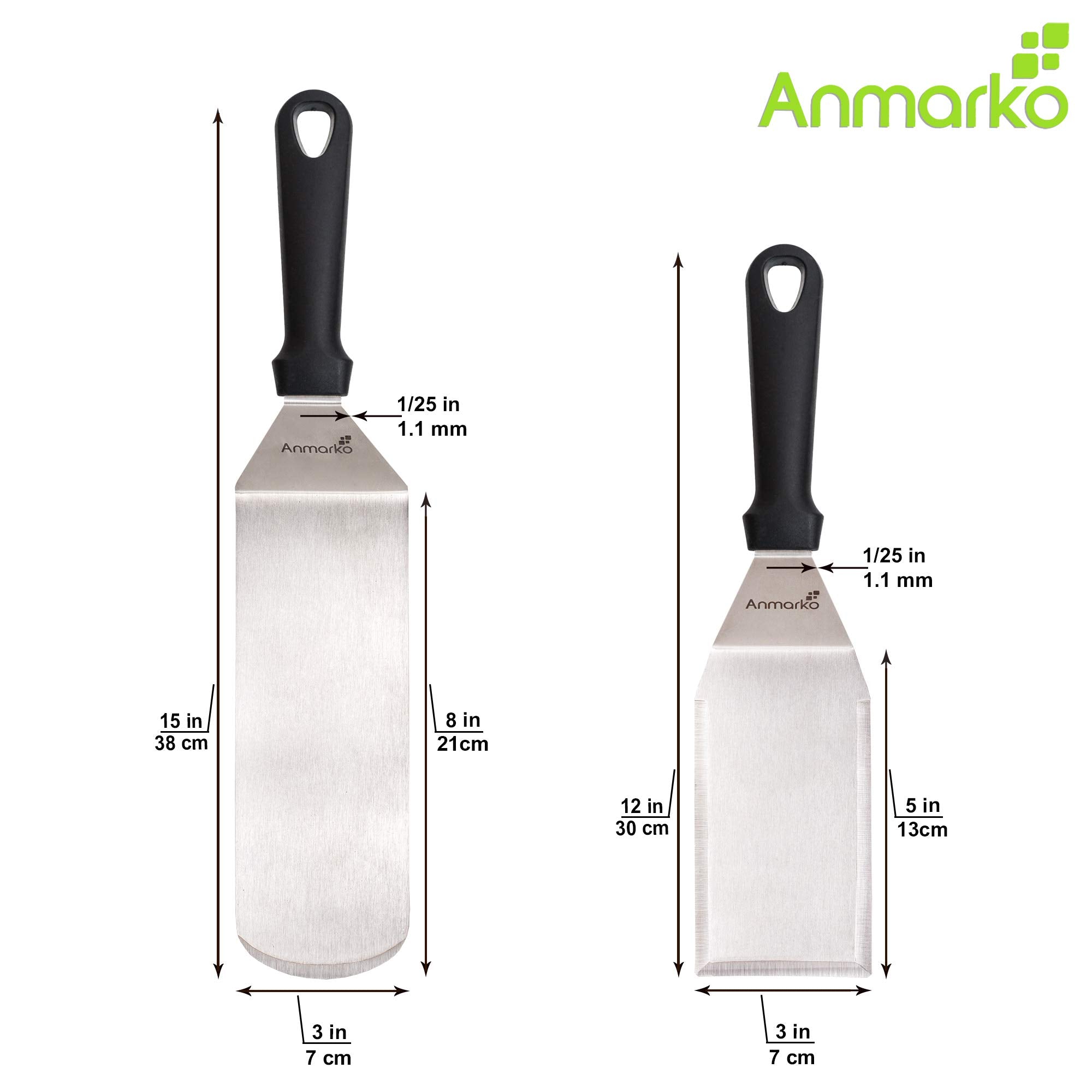 Anmarko ergonomic handle design provides comfortable control during long cooks