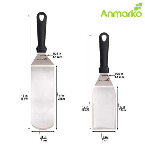 Anmarko ergonomic handle design provides comfortable control during long cooks