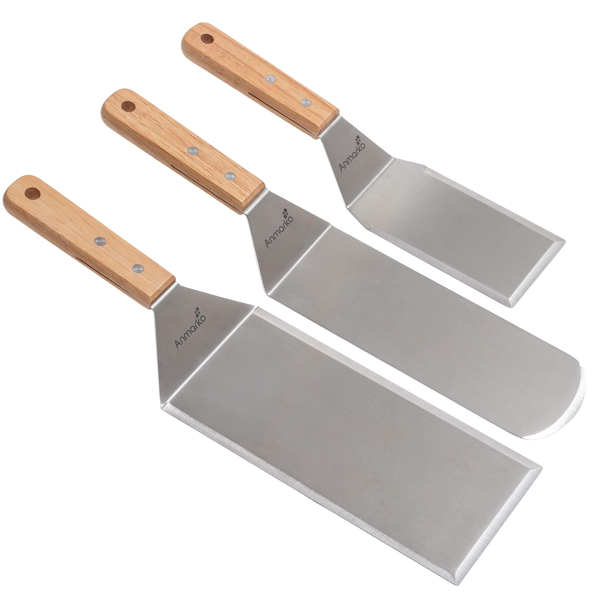 Anmarko metal spatula set pancake flipper for large pancakes and eggs.