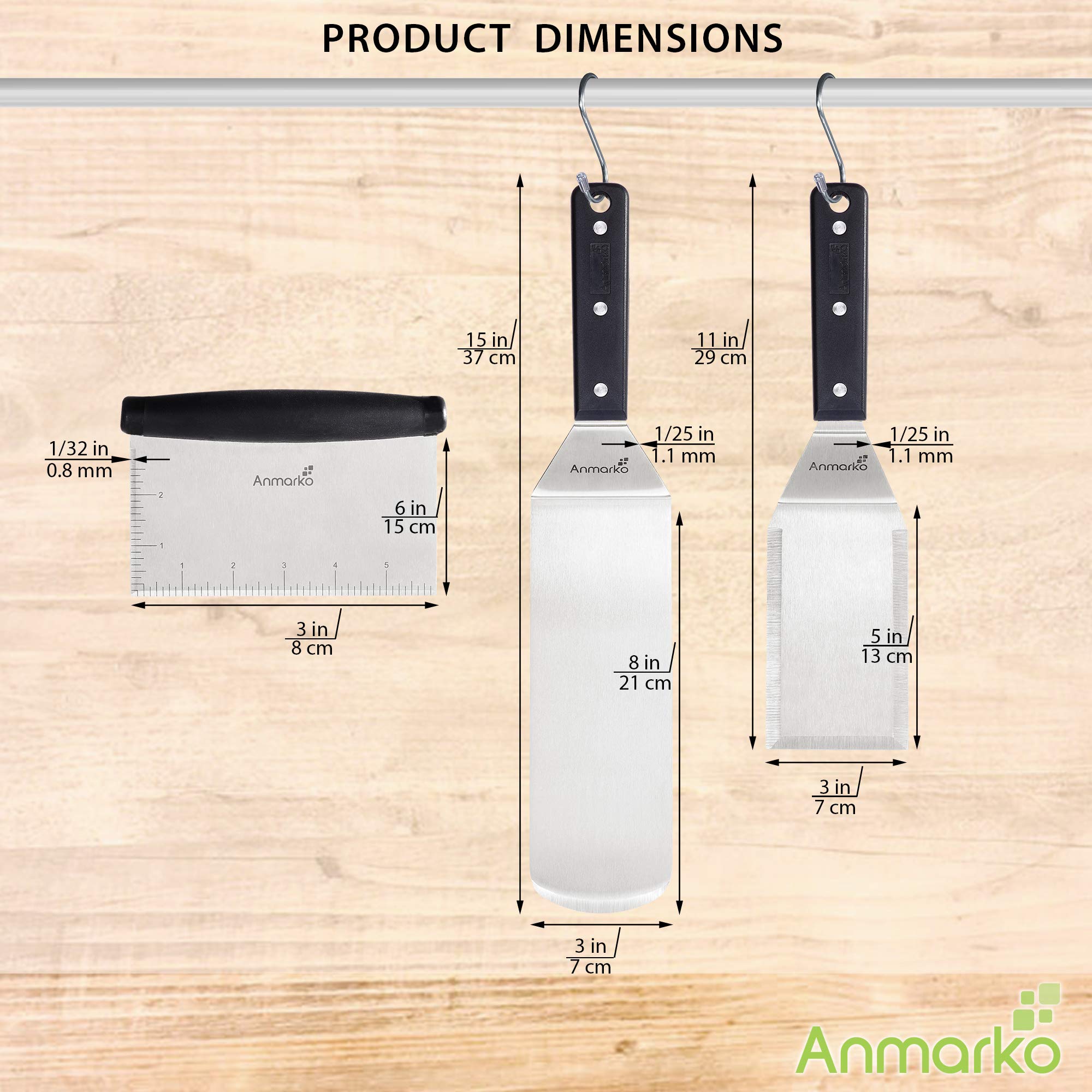 Anmarko professional-grade spatulas for restaurants or home kitchens.