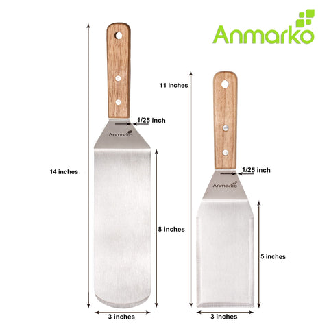 Anmarko griddle scraper with beveled edge for clean surfaces