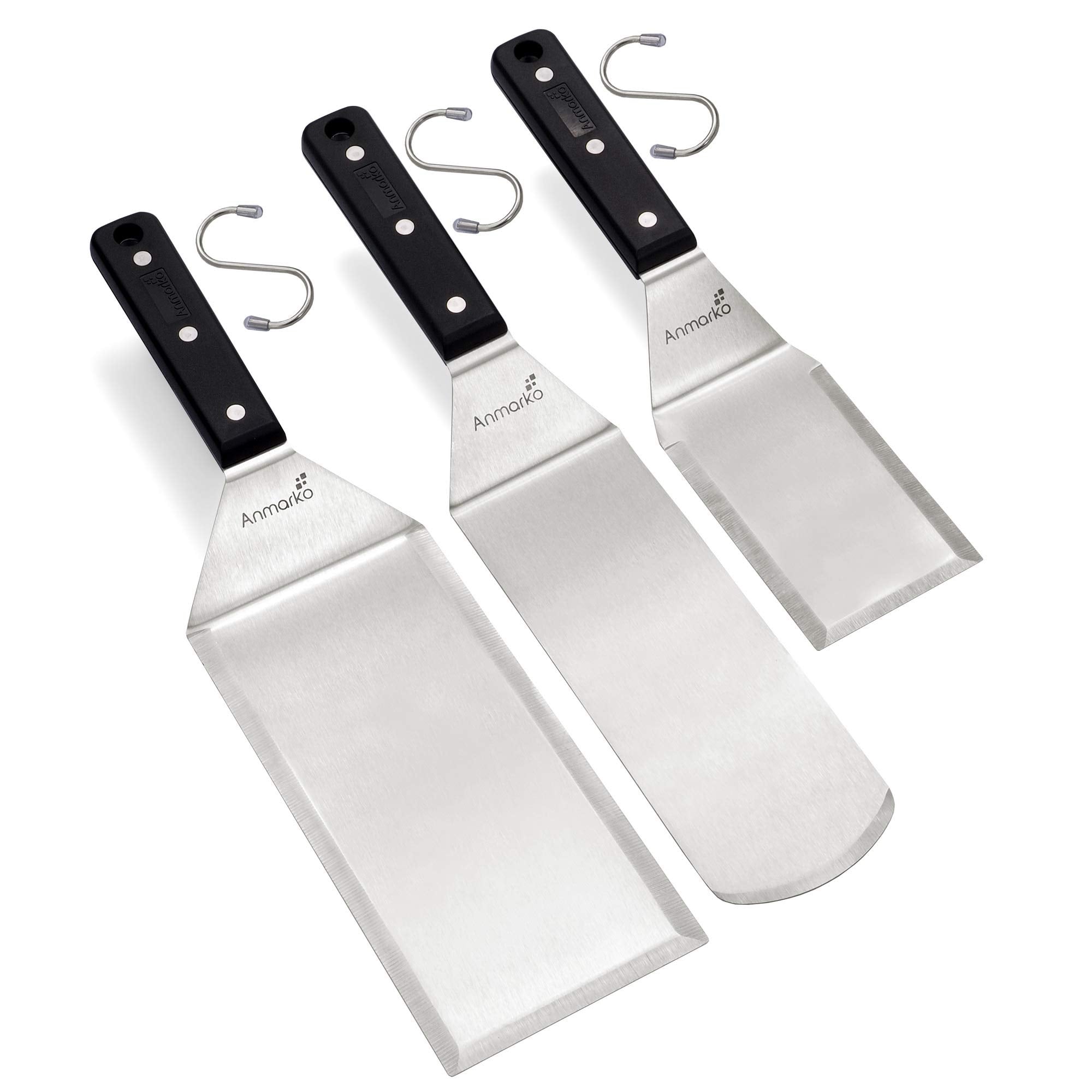 Anmarko pancake flipper with ergonomic handle for effortless flipping on griddles.