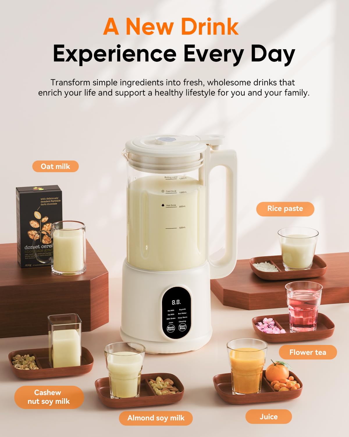 Anminto auto-clean function button image showing effortless kitchen cleanup