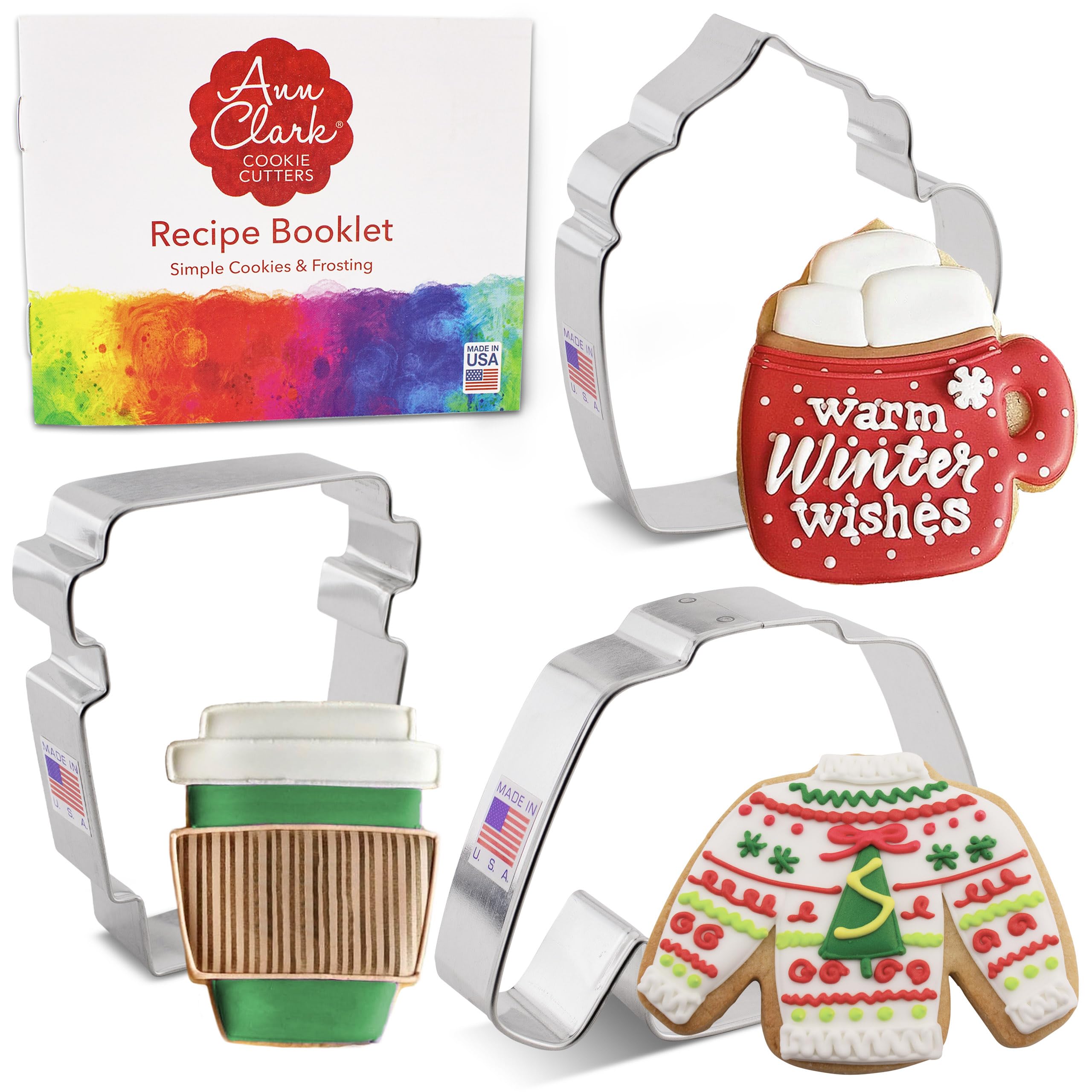 Ann Clark Cozy Winter sweater cookie cutter for festive holiday cookies and gifting.