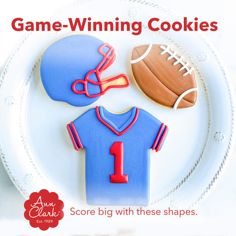 Ann Clark large T-shirt/Jersey cutter for bold themed cookies.