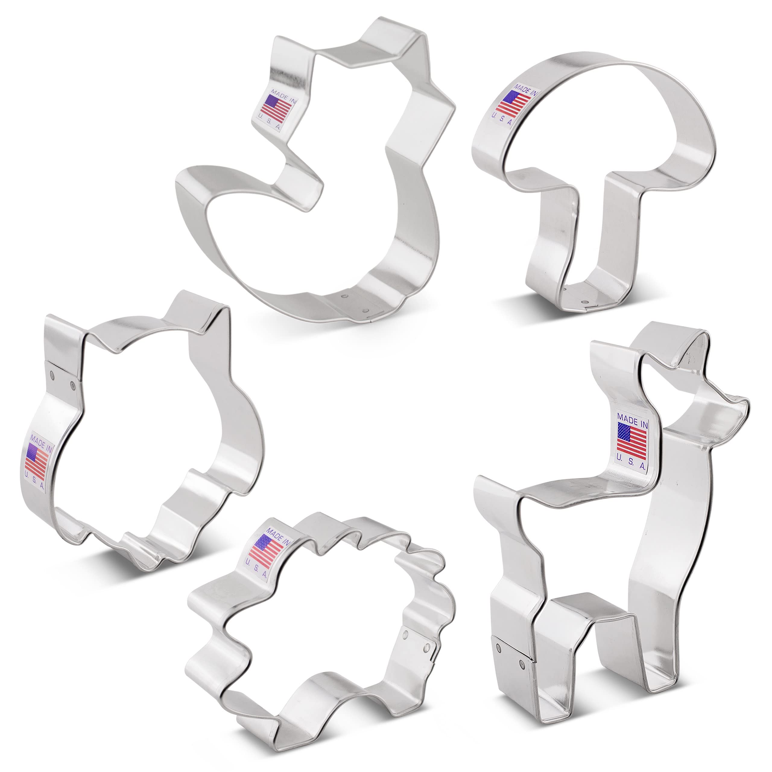 Ann Clark Woodland cookie cutters assist decorating with forest accents.