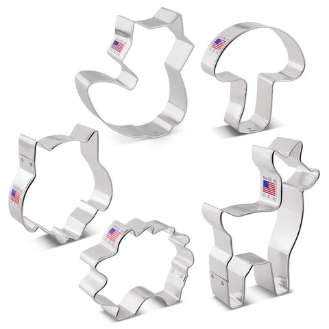 Ann Clark Woodland cookie cutters assist decorating with forest accents.