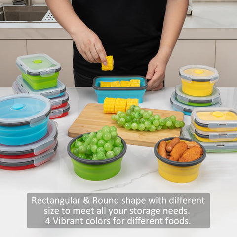 Annaklin collapsible round container compact, versatile storage option.