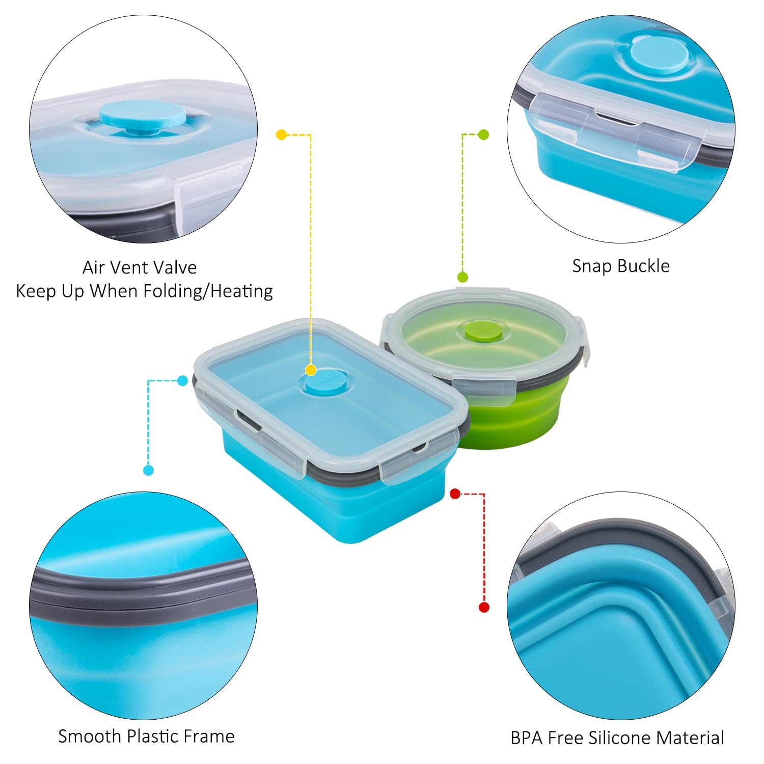 Annaklin containers are safe for microwave, freezer, and dishwasher.