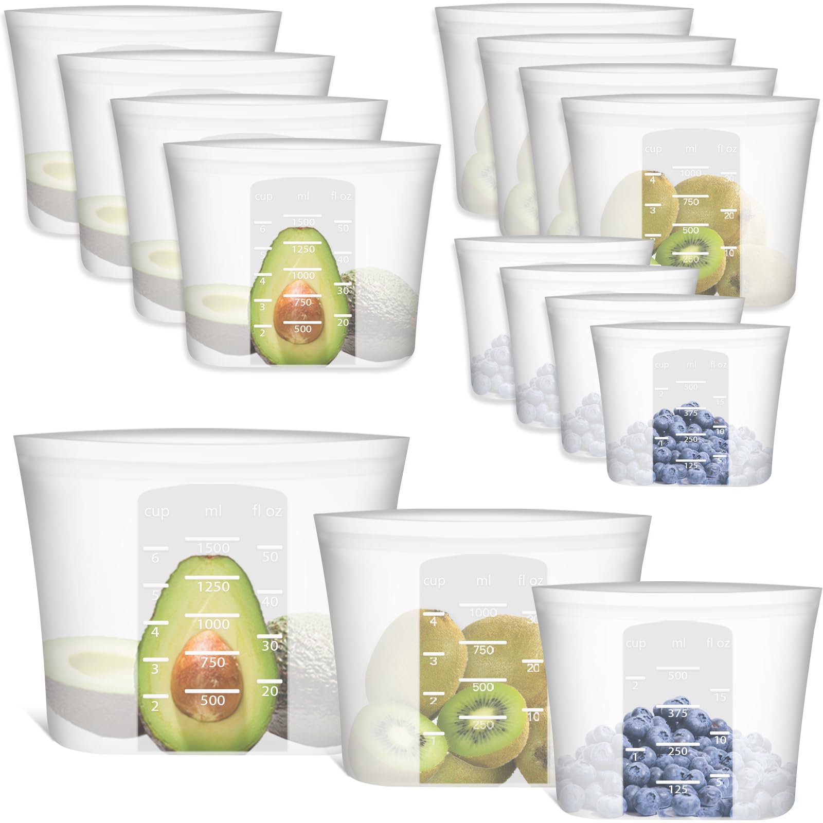 Annaklin reusable silicone bag with stand-up design for easy loading and stacking.