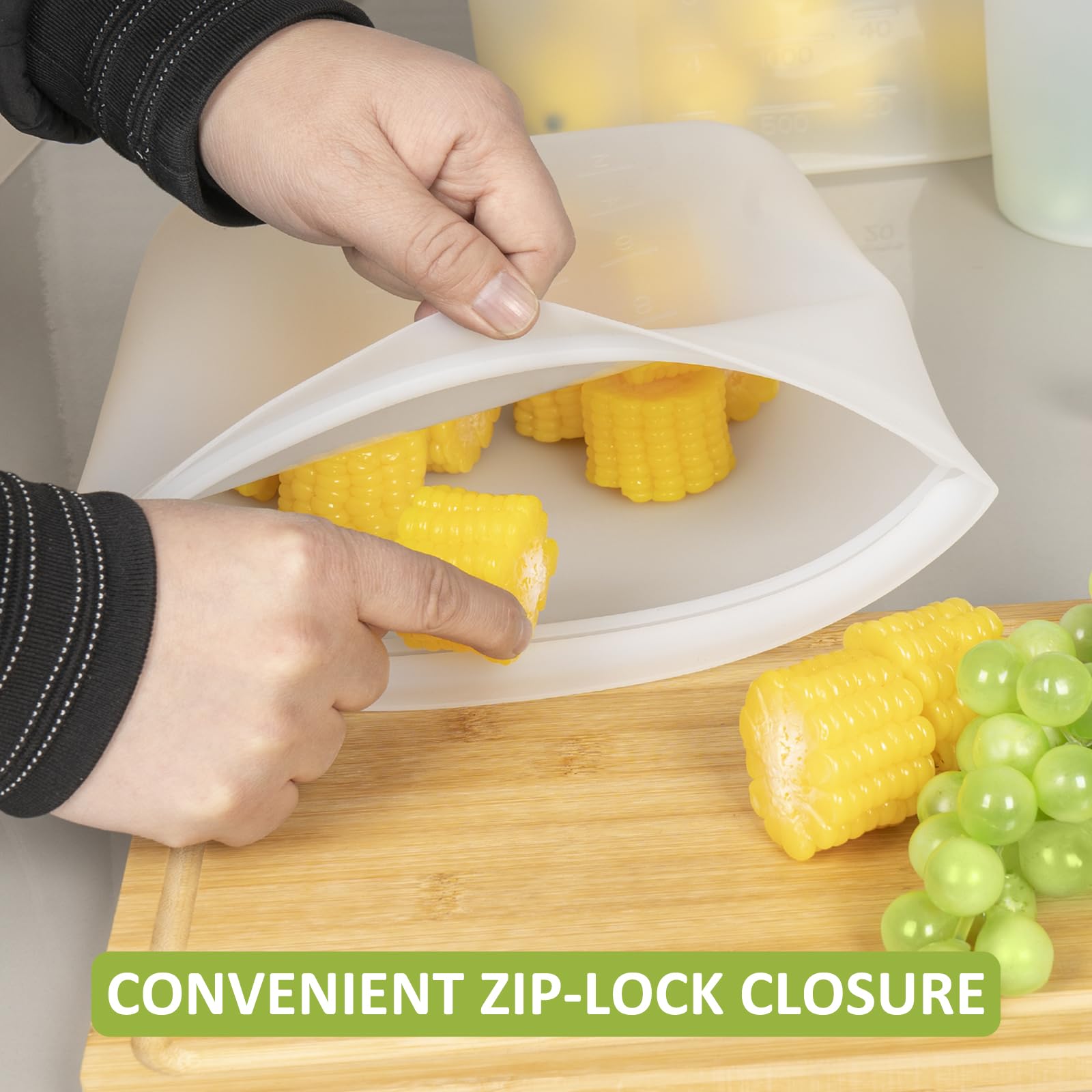 Annaklin silicone bag is microwave-safe for reheating meals directly.