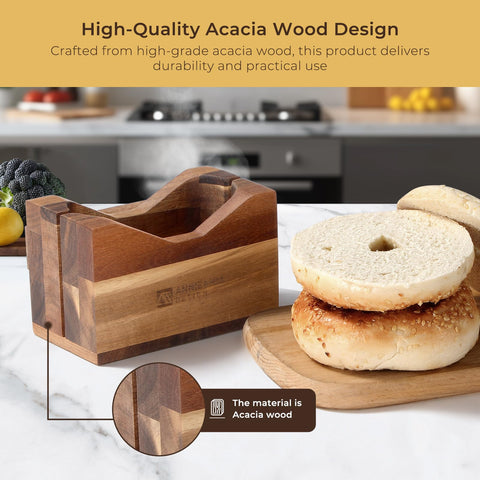 Premium acacia wood construction supports long-lasting performance in busy kitchens.
