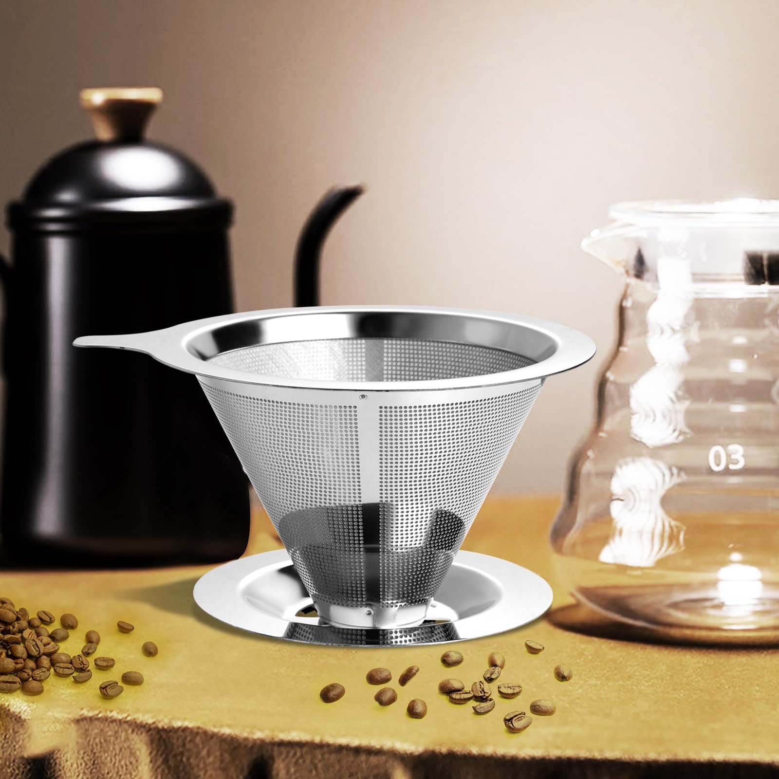 Eco-friendly coffee filter by ANNMEXX supports sustainable brewing.