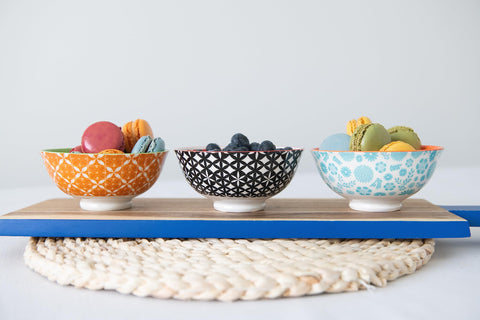 Annovero kitchen bowls on a stylish table setting.