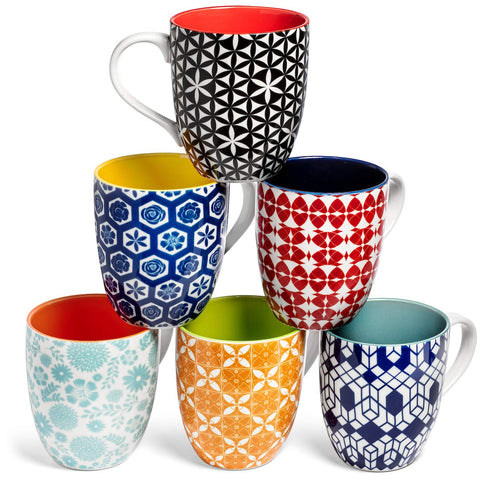 Annovero large mug set on shelf, ideal for daily tea and coffee rituals.