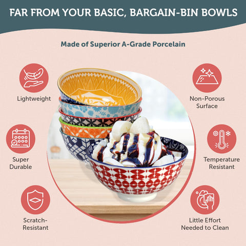 Annovero oven-safe porcelain bowls for reheating and serving.