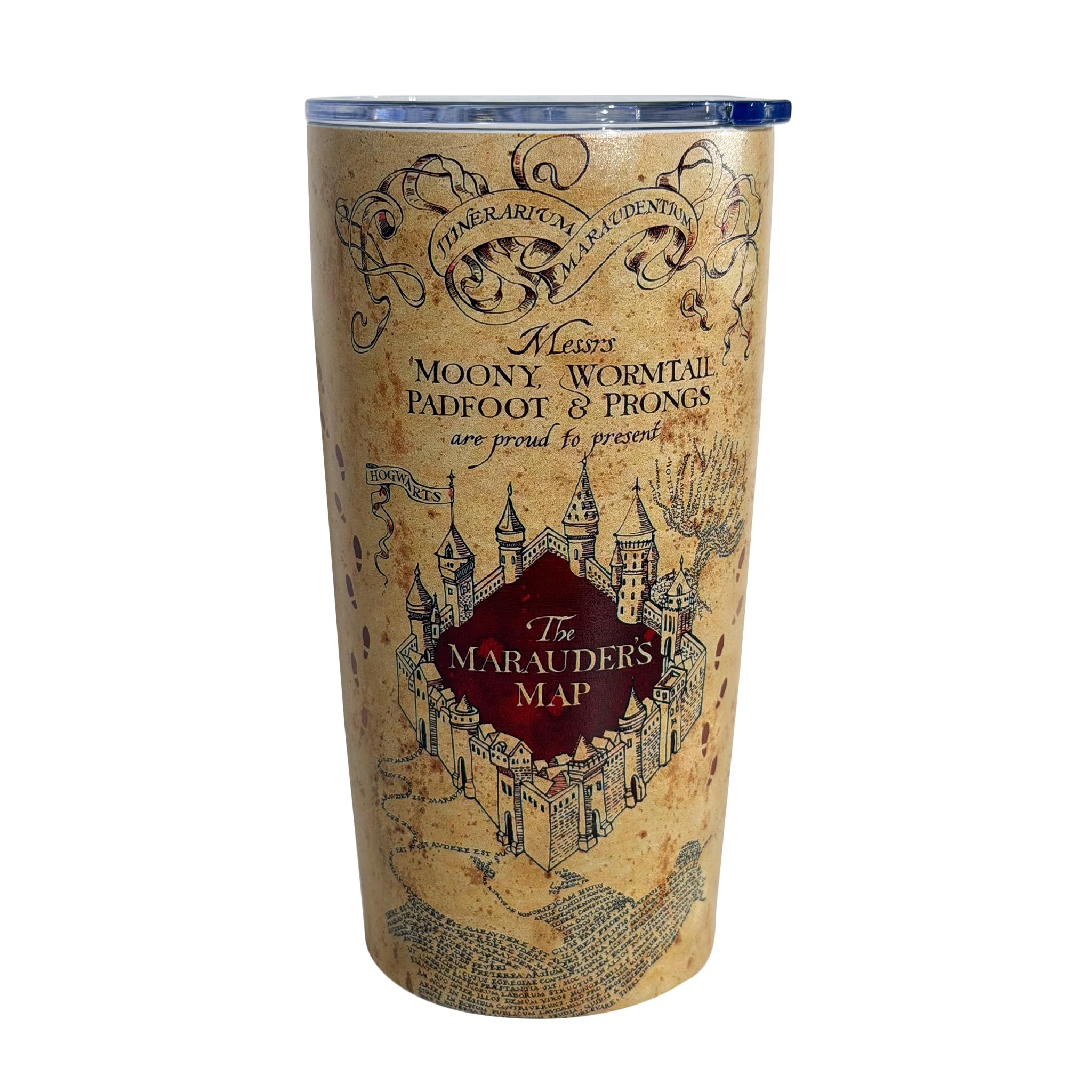 Annshein Wizard Map Tumbler lid with a secure cap for on-the-go use.