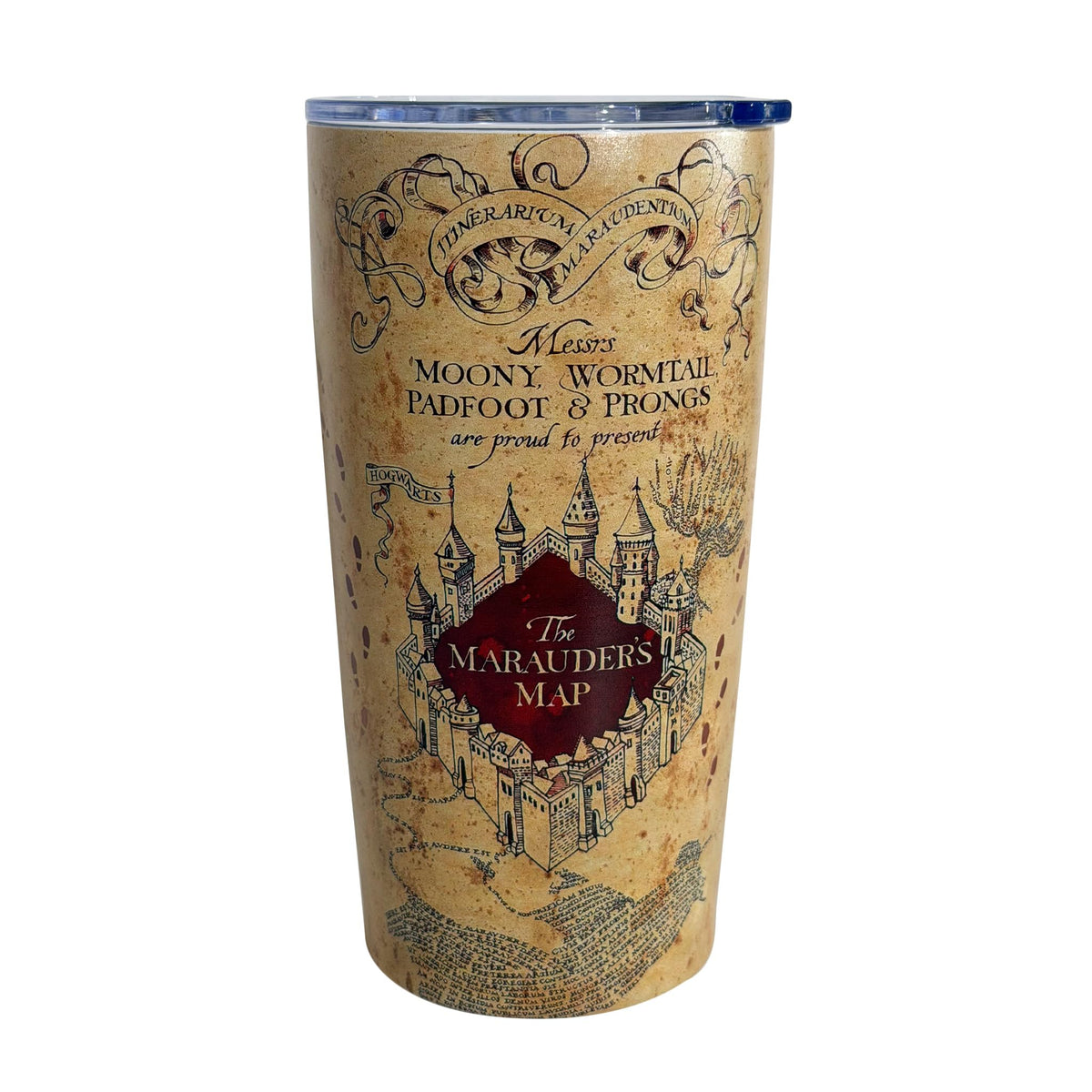 Annshein Wizard Map Tumbler lid with a secure cap for on-the-go use.