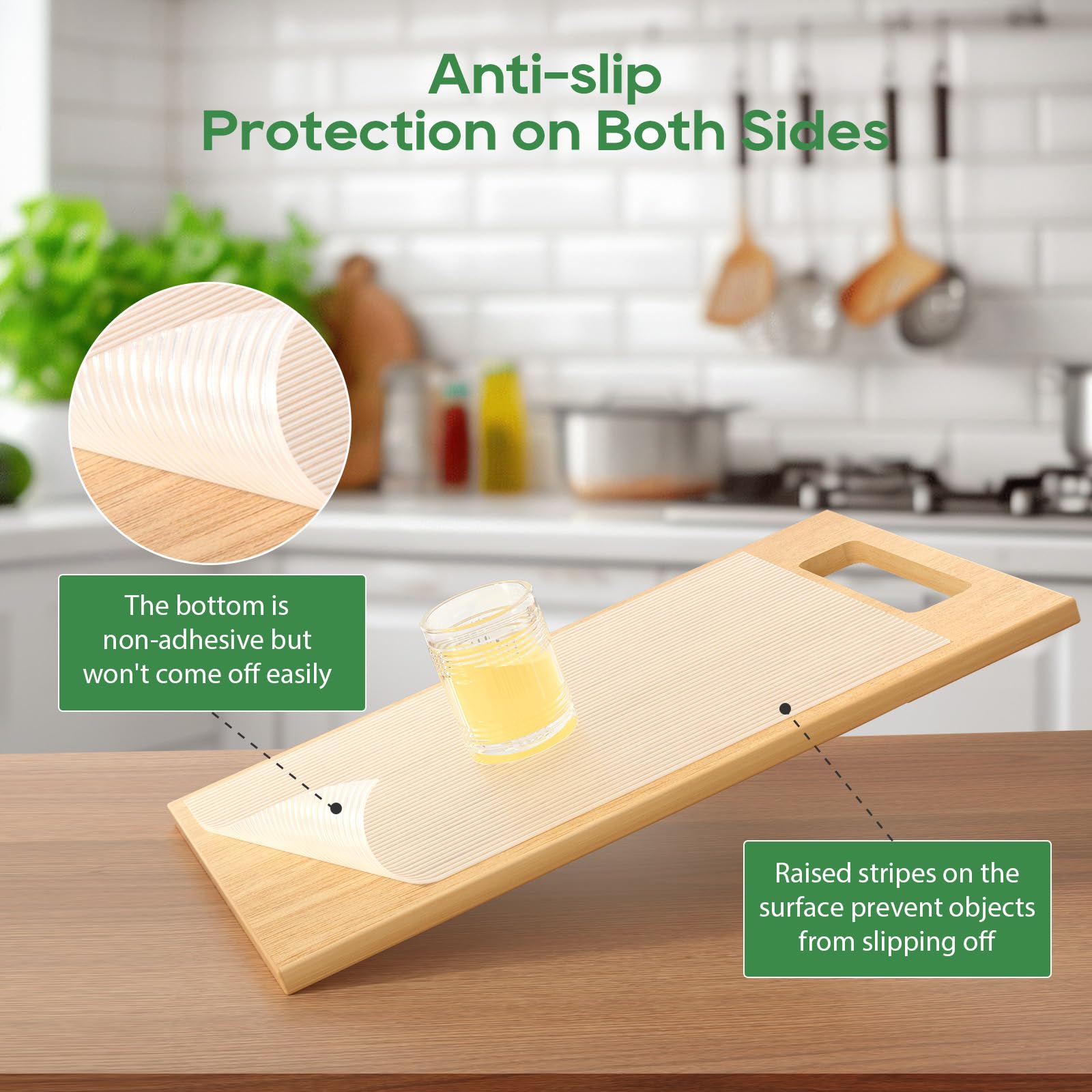 Anoak liner is easy to wipe clean after spills.