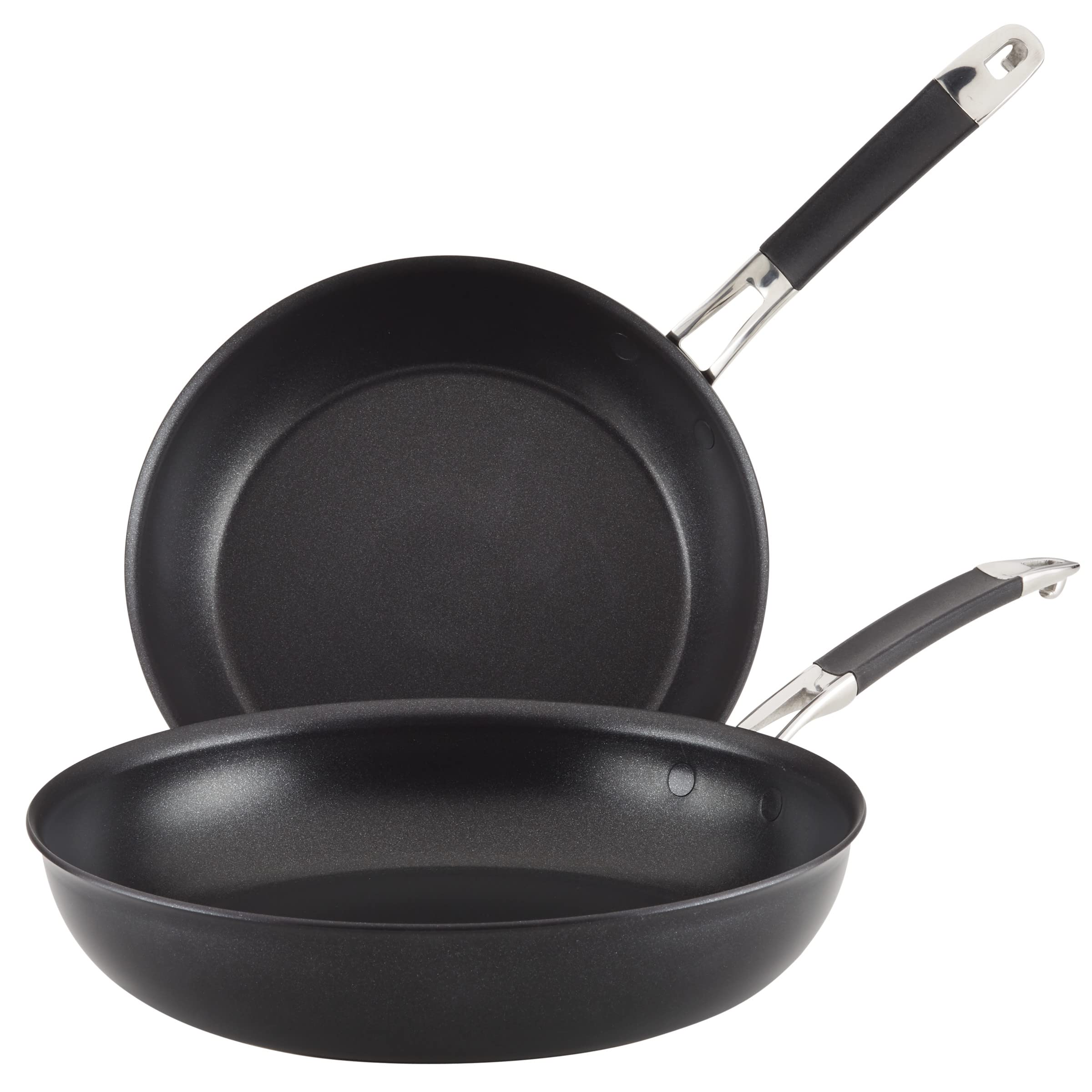 Anolon SmartStack 10-inch nonstick frying pan with space-saving nesting design.