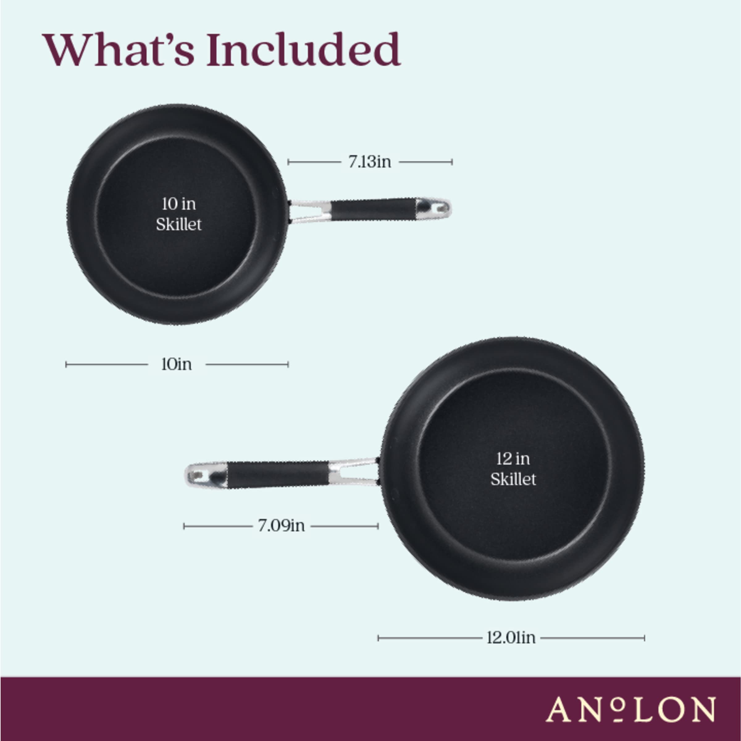 Anolon SmartStack 12-inch nonstick frying pan ideal for larger sautés.