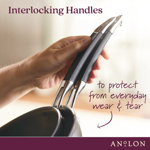 Dishwasher-safe feature highlighted on Anolon SmartStack pans.