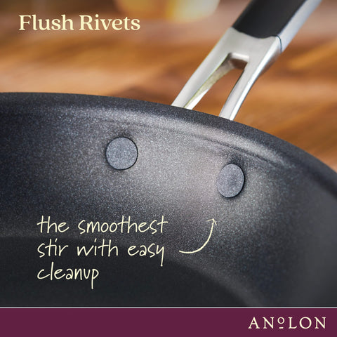 Full-cap stainless steel base helps prevent warping on all stoves.