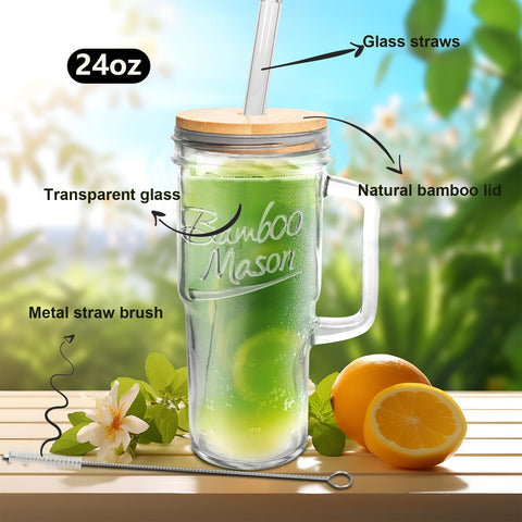 ANOTION bamboo lids for mason jars keep drinks secure and spill-free.
