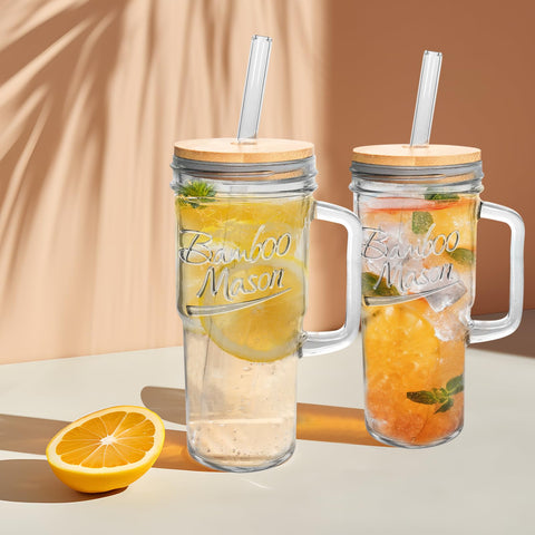 ANOTION glass straws set for reusable sipping options.