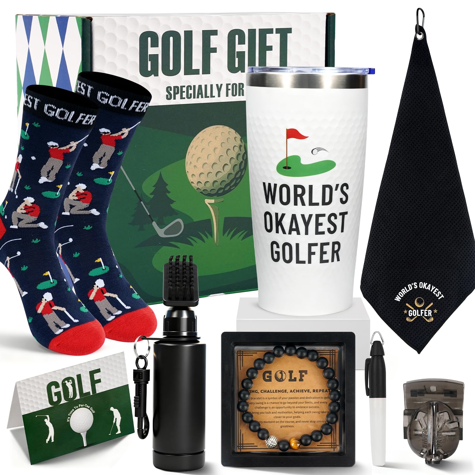 ANOTION golf tumbler keeps drinks hot or cold on the course