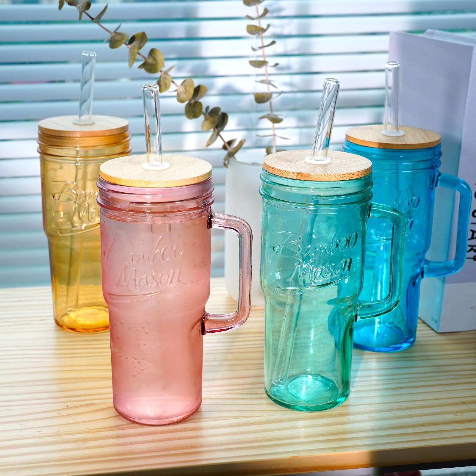 ANOTION handle-design glass cups with ergonomic grip and modern look.