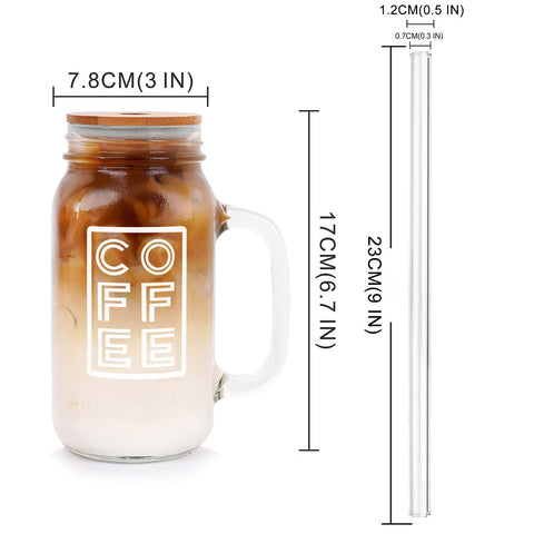 ANOTION 24oz mason jar with regular mouth for generous drinks