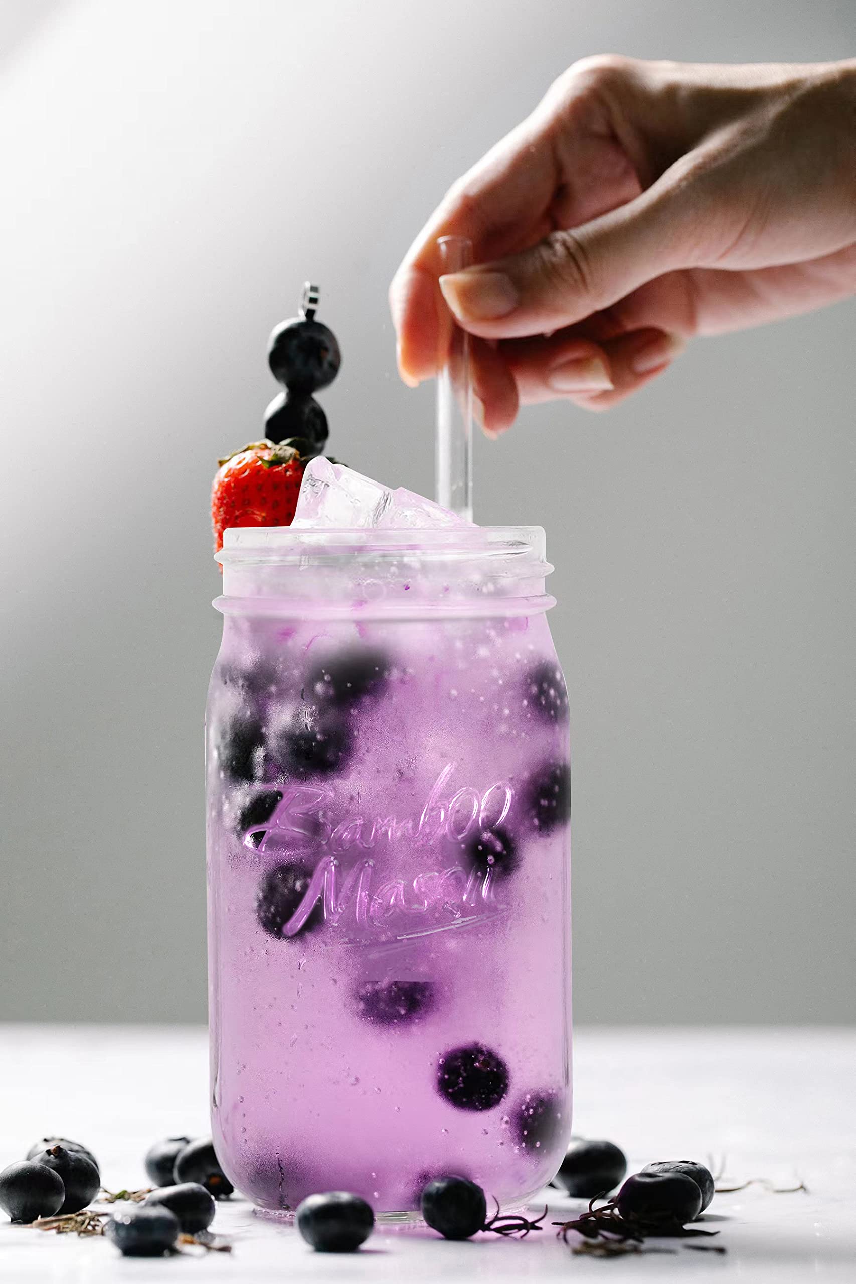 ANOTION mason jar perfect for smoothies and iced coffee on the go