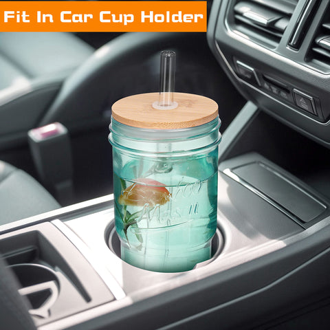 ANOTION travel mug fits car cup holders with secure lid for beverages on the go.