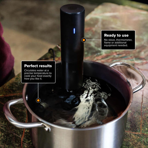 Close-up of Anova Culinary Sous Vide Mini compact design