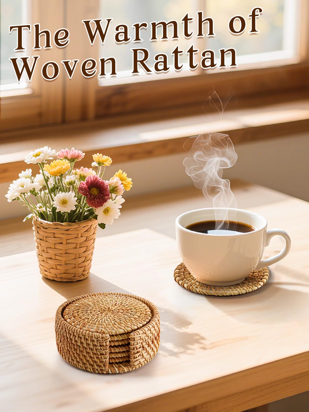 ANPHSIN gift-ready coaster set suits housewarmings and thoughtful occasions.