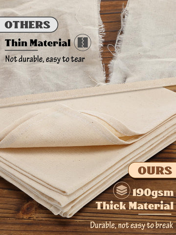 ANPHSIN unbleached cotton tea towel featuring lint-free texture to preserve bread aroma