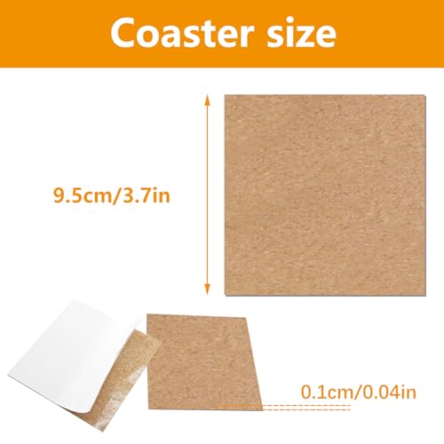Anpuimult cork backing with strong adhesive for durable coaster projects.