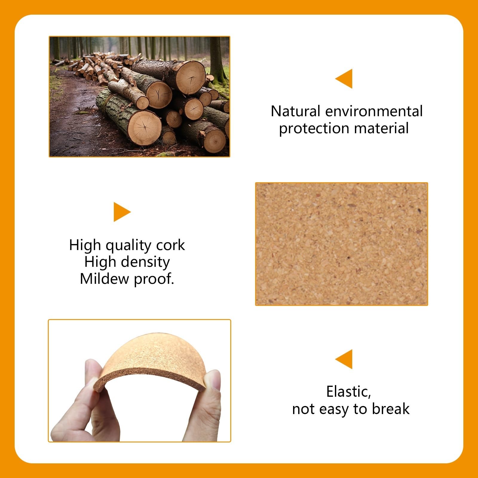 Anpuimult cork coasters on a cafe table illustrating non-slip performance