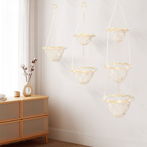 ANROYE Gift-ready boho decor basket suitable for housewarmings or holidays.