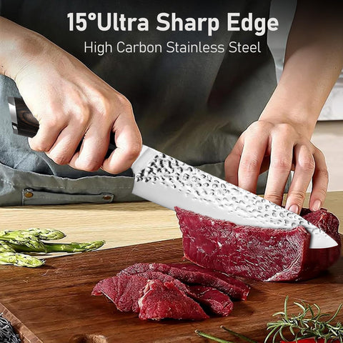 Anshee professional chef knife supports slicing dicing and mincing with control