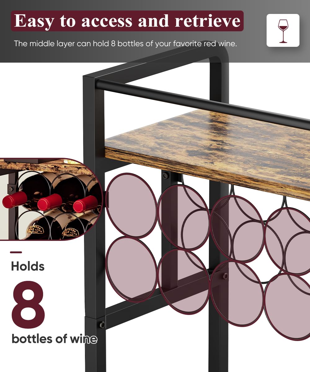 Ansionsol middle layer holds eight bottles for organized wine collection