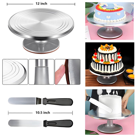 ANSLYQA 12-inch rotating cake turntable offering smooth, stable spins