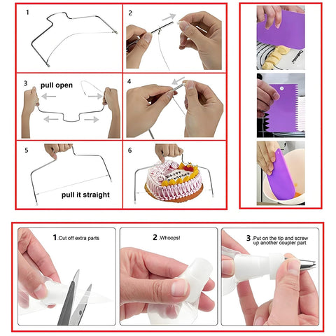 ANSLYQA Korean skirt piping tips for precise edges