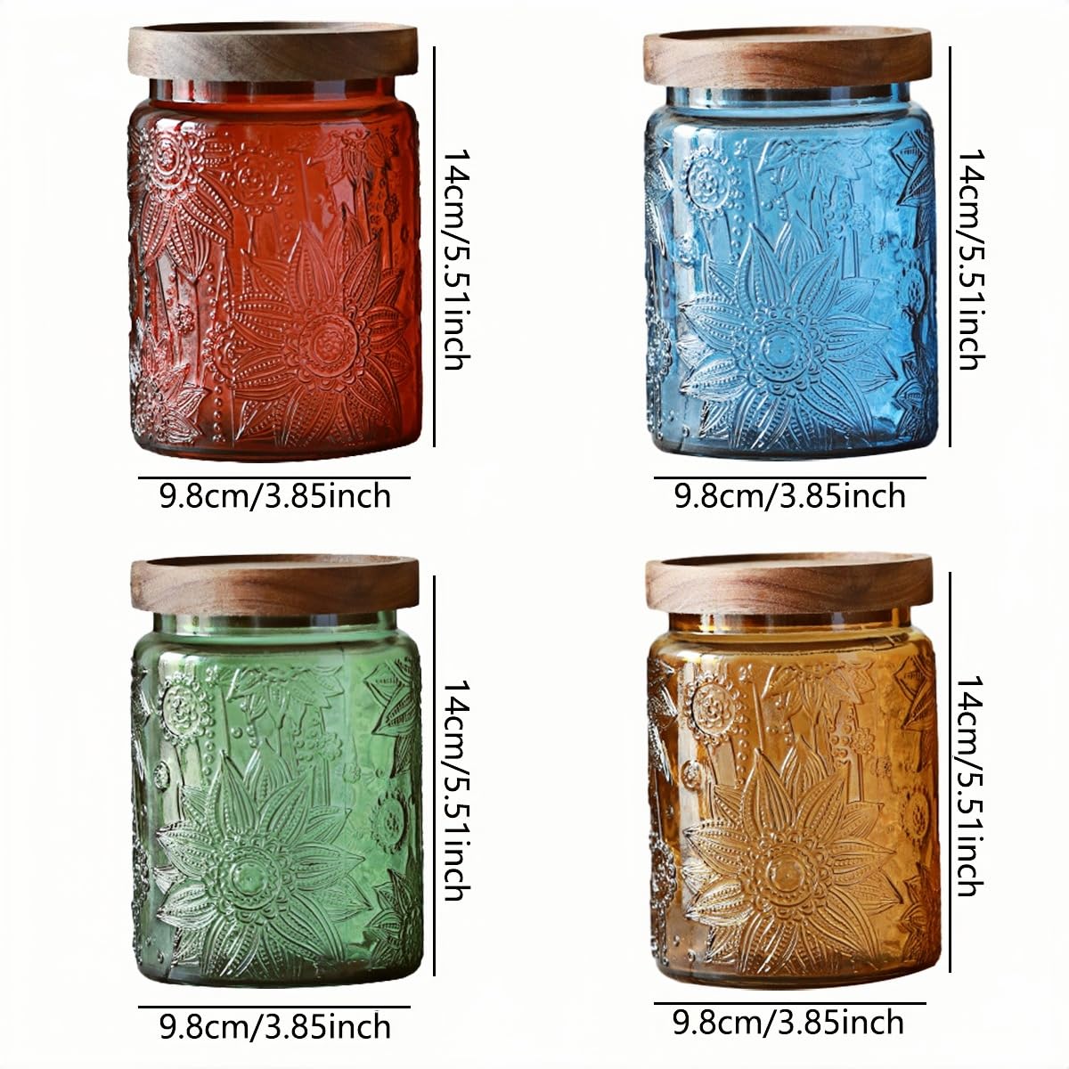 ANSQU 23.7 oz glass jar ideal for tea, coffee, and pantry staples.