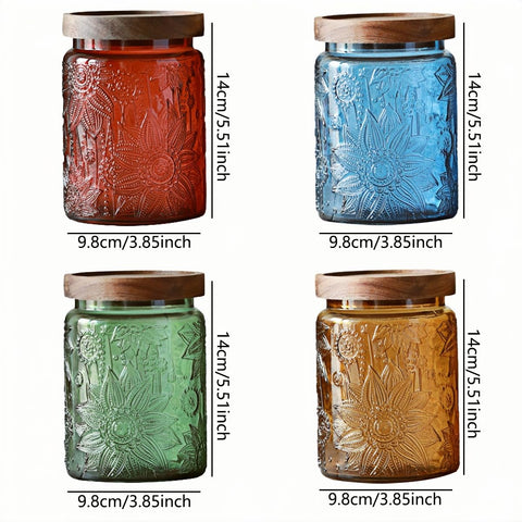 ANSQU 23.7 oz glass jar ideal for tea, coffee, and pantry staples.