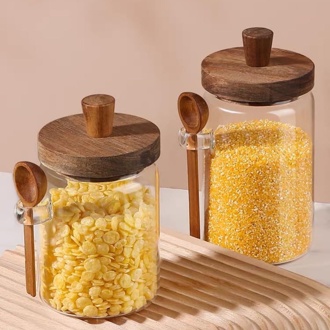 ANSQU airtight glass jar with silicone seal preserves snacks and baked goods