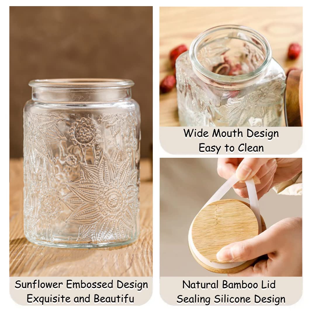 ANSQU bamboo-lid airtight jar seals in freshness