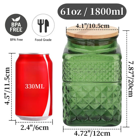 ANSQU bamboo lid with silicone seal for airtight freshness